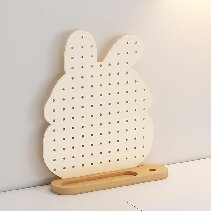 Desk Pegboard Gaming Desk Organizer Desk Back Panel, Solid Wood Base Pegboard, Storage Rack with Pegboard Hook, for Office Dormitory Home Desk(32.2 * 39.8cm) by Unknown