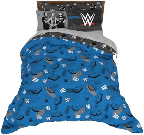 WWE Wrestling Bedding Set, Queen Size 7 Piece Set Super Soft Cozy Reversible Comforter and Sheet Set with Sham, (100% Officially Licensed Product) by Franco - Image 2