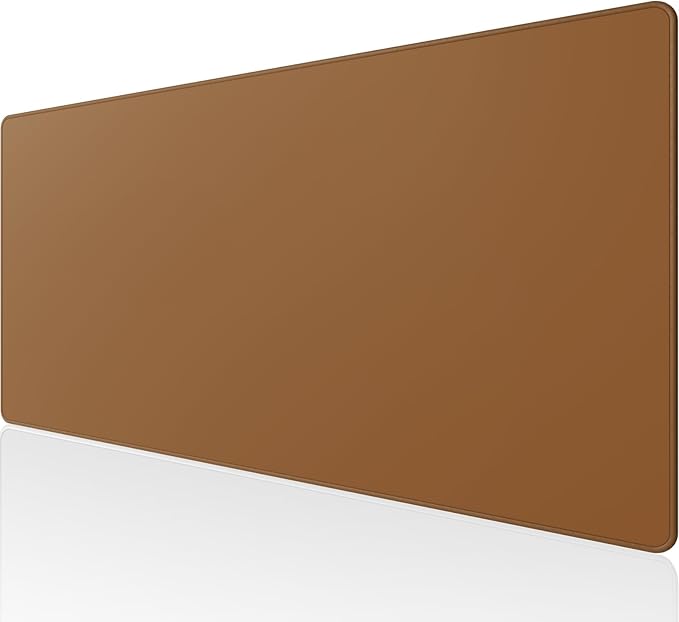 KTRIO Large Gaming Mouse Pad, Desk Mat, 31.5 x 15.7 in, Coffee Brown, XXL | Smooth Micro-Weave Surface, Artistic Pattern Design, Non-Slip Rubber Base, Durable Stitched Edges, Office & Home Use by KTRIO