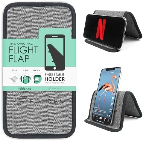 Flight Flap Airplane Phone Holder - Foldable Phone Stand for Plane Travel by FlightFlapbyFolden