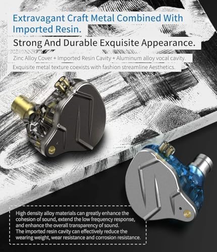 KZ ZSN Pro Dual Drivers 1BA 1DD in Ear Earphones HiFi Power Bass Earbuds Headphones High Clarity Sound Wired Earphones with Detachable Cable for Audiophile Musician - Image 6