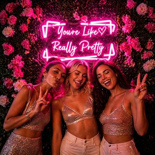You're Like Really Pretty Neon Sign for Wall Decor, LED Signs Light - Image 2