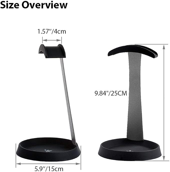 Avantree HS102 - Metal Headphone Stand with Cable Holder | Sturdy metal and silicone desktop stand keeps headphones secure while the. - Image 4