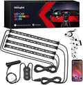 Nilight Car Interior Lights with APP Control 16 Million RGB Colors Strip Lights with Music Sync Mode and Multiple Scene Options for Cars Trucks SUVs by Nilight