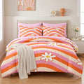 Pamnest Full Comforter Set with Sheets, 7 Pieces Daisy Retro Bedding by PAMNEST