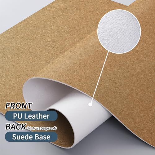 Bloss Gold Leather Desk Mat 47.2" x 16.9", Large Keyboard Pad for Desk, Desk Matt for Desktop, Waterproof Desk Pad Mat, Computer Mat for Office/Home/Decor - Image 4