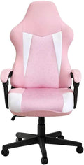 Gaming Chair Covers Only,Stretchable Fit Thick Breathable Mesh | Cat Scratch Proof,Scratch Resistant,Soft,Gaming Chair Seat Cover with 2Pcs Armrest Slipcovers(Pink-white,Style 1) by Unknown