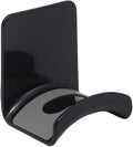 Black Headphone Stand Hanger, Table Wall Mount Headset Holder Hook by Adyoney