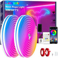 Cozylady RGB Neon Light LED Rope Light,Waterproof Bluetooth APP Remote Control Music Sync Strip Light,24V Flexible DIY Silicone Light for Bedroom Home Indoor Outdoor Decoration(36m/120ft) by CozyladyInc