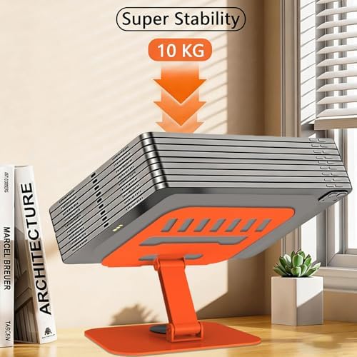 Metal Tablet Stand Holder Adjustable for iPad Kindle Tab, Orange - Image 4