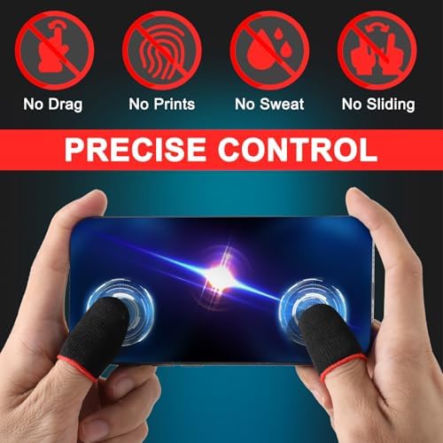 YUXIANLB 10Pcs Mobile Phone Gaming Finger Sleeves, Breathable Finger Covers - Image 5