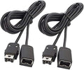 NES Classic Controller Extension Cable 3M / 10ft (2-Pack), SNES Extension Power Cord Compatibility Nintendo SNES Classic Edition Controller (2017) and Mini NES Classic Edition (2016), Wii, Wii U by i-Kawachi