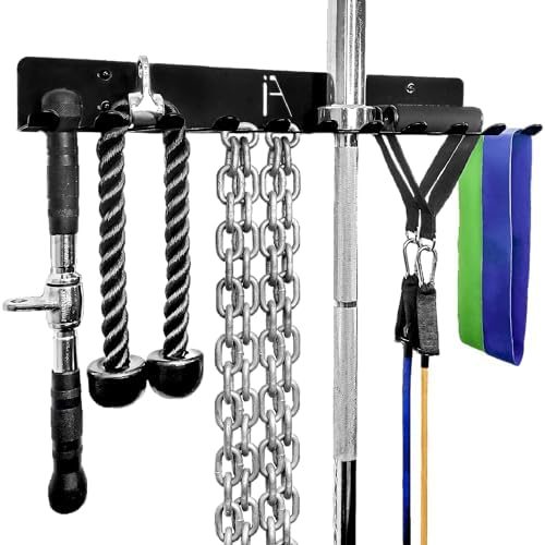 IRON AMERICAN USA Omega Beast Gym Storage Rack 9 OR 11 Hook Heavy-Duty Gym Wall Organizer Gym Caddy Hanger - Gym Accessory Storage - Resistance Bands, Jump Ropes, Barbells, Lifting Belts, Cable Attachments - 2pk - Image 2