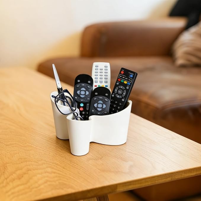 Flower Shape Remote Control Holder Modern,Desk Organizer Storage Container - Image 2