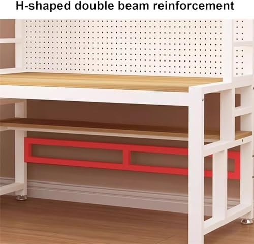 Pegboard Wall Organizer Panels.Modern Industrial Computer Desk with Storage Shelves & Pegboard - Stylish Home Office Workstation for Study, Writing, and Productivity，（Natural，39in） - Image 6