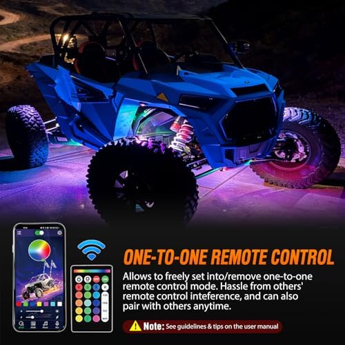 Nilight RGB LED Rock Lights Kit 12 Pods Underglow Multicolor Neon Pod - Image 6