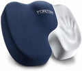 FORTEM Seat Cushion, Office Chair Cushion for Tailbone Sciatica Pain Relief | Memory Foam Pillow for Car | Ergonomic Design | Washable Cover | Non Slip | Blue by FORTEM