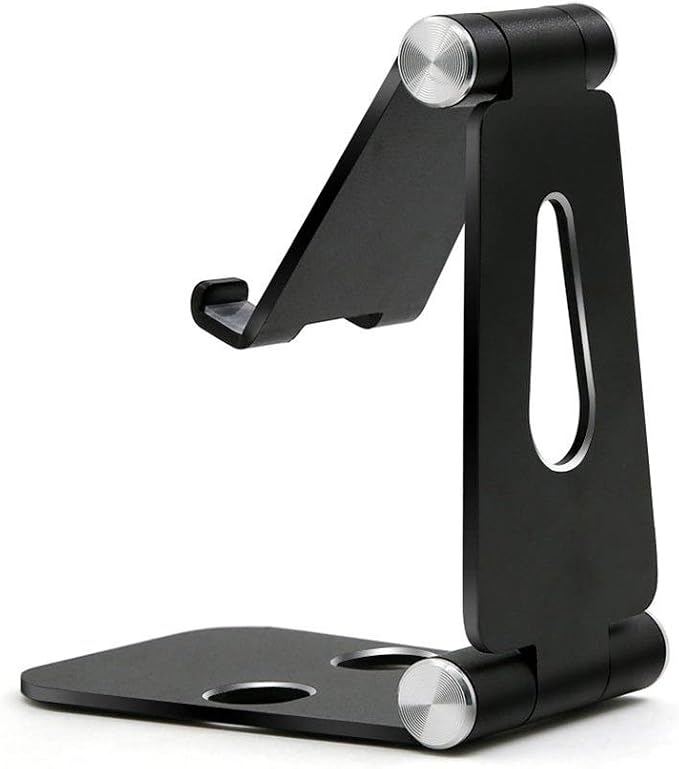 MEIZHEN Multi-Angle Adjustable Metal Stand Nintendo Switch Playstand Tablet Stand Phone Holder Dock for Desk Universal Rotatable Foldable,Fits All Smartphone iPad and Tablets 4-10'' Devices- Black - Image 3
