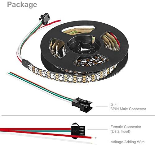 BTF-LIGHTING WS2812B IC RGB LED Strip,UL Listed,Pure Gold Wires,DC5V 3.28FT 100LED 5050SMD,Individually Addressable,Flexible for DIY Chasing Full Color Project,3M Tape,IP30(No Adapter or Controller) - Image 6