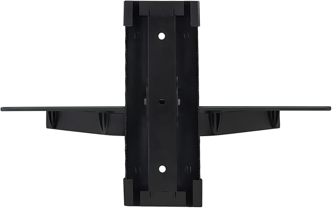 Mount-It! Floating TV Shelf, Tempered Glass, 17.6 lbs, Black - Image 8