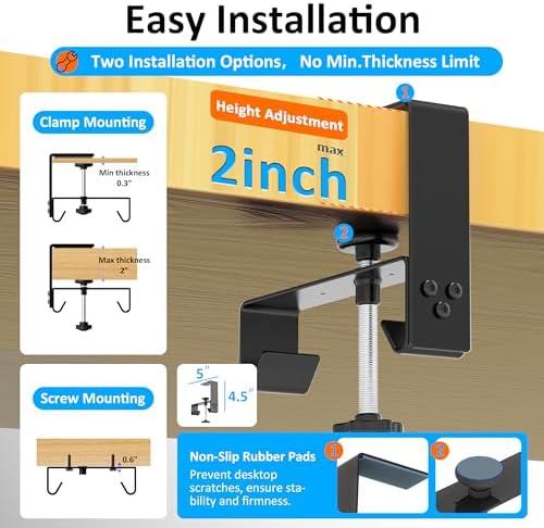 Under Desk Cable Management Tray - Under Desk Cord Management - Clamp/Screw Mount - Fabric Wire Management - Cable Raceways Tray Cord Hiders for Office/Home (Black, 36"×5.6") - Image 3