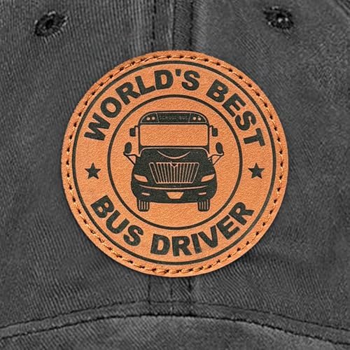 Hat for Men Women, Baseball Cap Gifts for Men Women, Adjustable Cotton Leather Patch Trucker Baseball Cap - Image 3