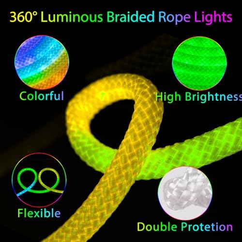 iNextStation 9.84FT LED Strip Lights, 360° Glow Smart IC 5V USB LED Lights - Image 2