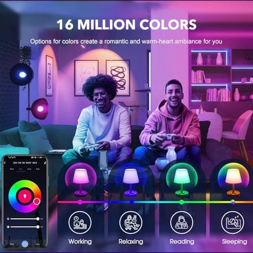 Smart Light Bulbs,WiFi & Bluetooth LED Light Bulb that Compatible with Alexa & Google Home, Color Changing Light Bulb, 9W A19 E26 2.4Ghz WiFi Light Bulbs 60 watt Equivalent, - Image 6