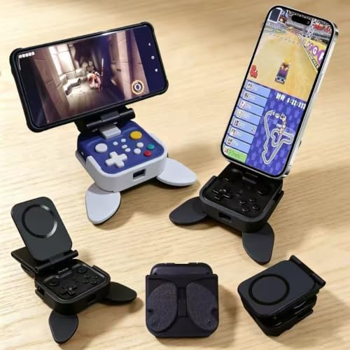 Magnetic Mobile Clip for ABXYLUTE M4 – 3-Fold Portable Phone Mount, 3D Printed Vertical Gaming Holder with Strong Magnetic Grip for iPhone & Android (Black, Controller Not Included) by Uonekamo