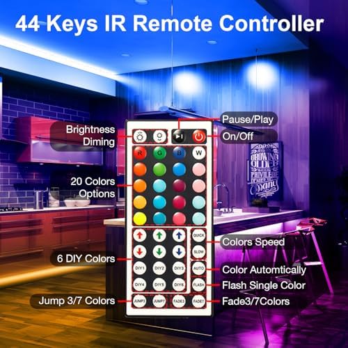 DAYBETTER Led Strip Lights 400 ft (4 Rolls of 100 ft) Smart Led Light Strips with Remote and App Control, RGB Music Sync Color Changing Led Lights for Bedroom, Kitchen, Party, Home Decor - Image 5