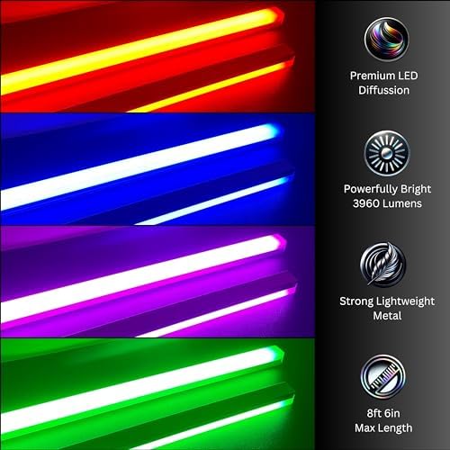 XSTELLAR RGB Gaming Light – Customizable Wall Light, Corner Floor Lamp, or Desk Lamp | Dynamic Modes & Music Sync | App & Remote Control | Modern LED Light for Gaming Desk Setup & Game Rooms - Image 4