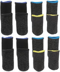Beavorty 8pairs Gaming Finger Protectors Finger Sleeves Thin Breathable Non-Slip Sweat-Resistant Tips Protector Wrist Guard by Beavorty