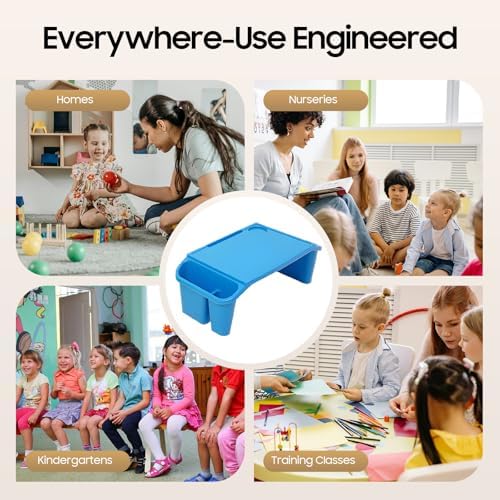 6 Pcs Kids Lap Desk with Side Pocket, Multipurpose Activity Dining Table, Portable Lap Desk for Work, Study, Gaming, Arts, Crafts, Foldable Table for Kids Students Work Study School Classroom - Image 6