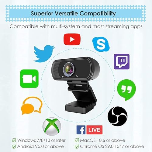 USB C Webcam for Switch 2 / PC: 1080P HD Web Cam with Mic,Computer Camera - Image 6