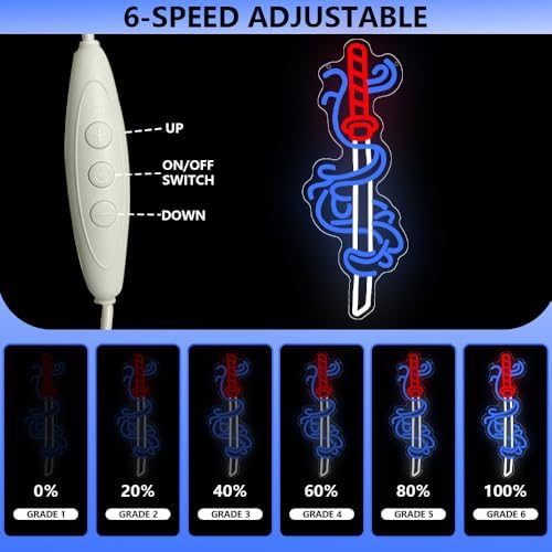 Japanese Sword Neon Sign, Anime Samurai Sword Neon Signs for Wall Decor, Game Room Decor for Boys,Gamer Neon Light up Sign for Gaming Lights Decor,Best Birthday Gift for Teenage Boys and Girls - Image 4