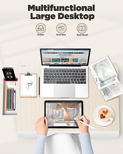 SAIJI Folding Bed Desk for Laptop, Extra Large Folding Bed Tray Table - Image 2