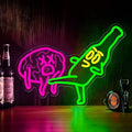 Funny Beer Neon Sign for Bar Man Cave Wall Decor Novelty LED Light by Mvorixa