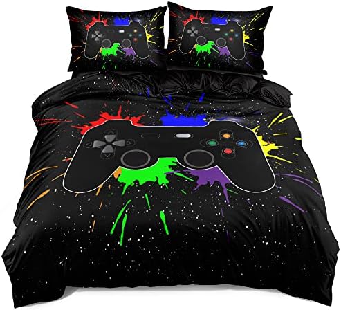 Gaming Duvet Cover Set for Boys Kids Gamepad Comforter Cover with 2 Pillowcases Gamer Bed Set King Size… - Image 7