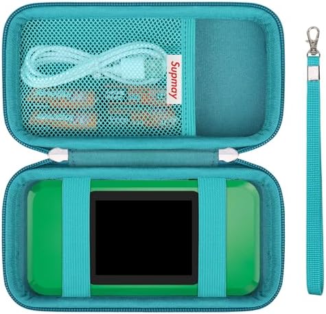 Supmay Hard Travel Case for My Arcade Galaga Pocket Player Handheld Game Console, Portable Video Game System Handheld Game Protection Case with Mesh Pocket for Batteries and USB-C Cable, Green+Green by Supmay
