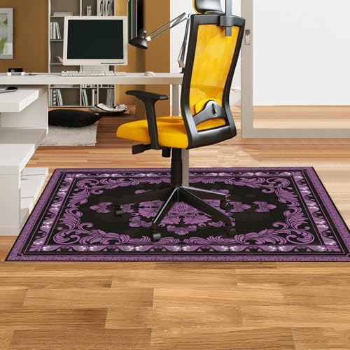 Office Chair Mat for Hardwood Floor Desk Floor Mat (Purple, 48“x60”) | Desk Rug Gaming Chair Mat Computer Floor Mat Desk Chair Mat Chair Mat For Hardwood Floor Gaming Carpet - Image 2
