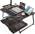 SAIJI Laptop Desk for Bed, XX-Large Foldable Bed Tray Table, 25.6" x 19.3" by SAIJI