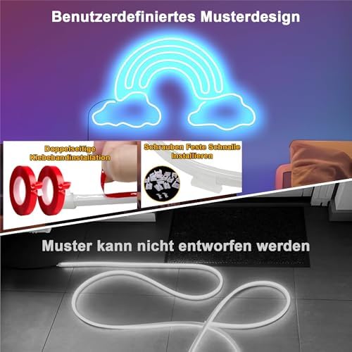 Cozylady RGB Neon Light LED Rope Light,Waterproof Bluetooth APP Remote Control Music Sync Strip Light,24V Flexible DIY Silicone Light for Bedroom Home Indoor Outdoor Decoration (25Ft/7.5M) - Image 4