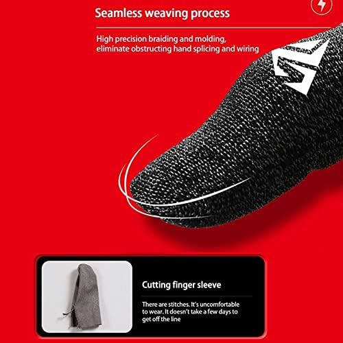 6 Pairs Finger Sleeves for Gaming, Gaming Finger Sleeves, Thumb Sleeves Mobile Gaming Controller, Cell Phone Gaming Finger Sleeves for Mobile Game, Anti Sweat, Breathable (Red) - Image 7