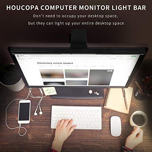 Computer Monitor Light Bar, Screen Light Bar e-Reading LED Task Lamp, Gaming Lights, Touch Stepless Dimming, 3 Color Temperature,USB Powered Monitor Lamps for Desk/Office/Home - Image 5