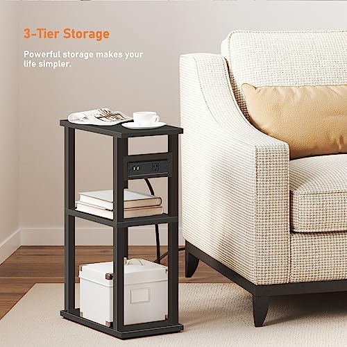 TUTOTAK Small Narrow Side Table, Set of 2 Skinny End Table - Image 6