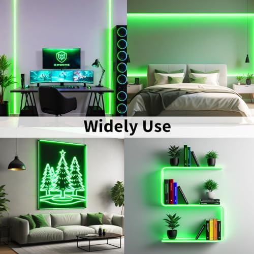 iNextStation Green LED Light Strip 16.4FT LED Rope Lights (with DC12V Plug) - Image 6
