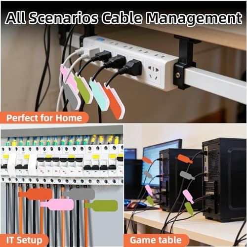Cable Cord Labels, Easy Write, Nylon Hook & Loop Wire Tags, 36pcs - Image 7