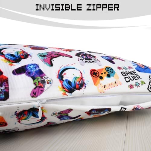 Gamer Gifts for Teen Boys, Gaming Boy Room Decor, Gaming Accessories for Teen Boy, Gamer Pillow Case Flannel Material，12 x 20 inches 2-Pack (No Inserts) - Image 4