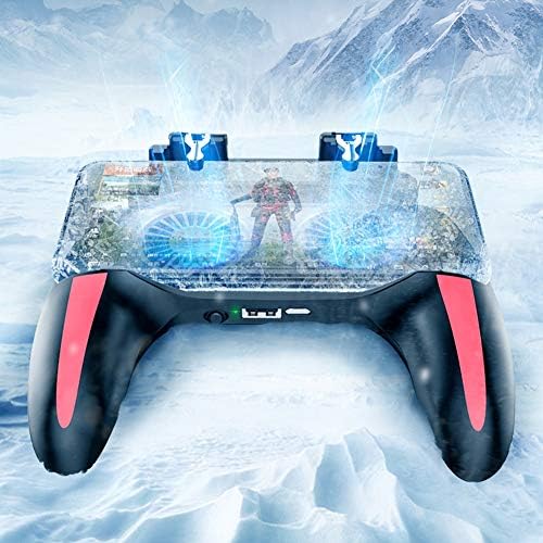 Mobile Game Controller Ergonomic Handle Dual Cooling Fans Mobile Phone Game Controller Gamepad Fast Heat Dissipation No Noise Suitable for 4.7-6.5inch phones(5000mah) - Image 3