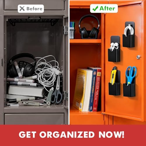 BEYGORM Magnetic Pen Holder for Refrigerator, Pencil Cup Organizer (Black) - Image 3